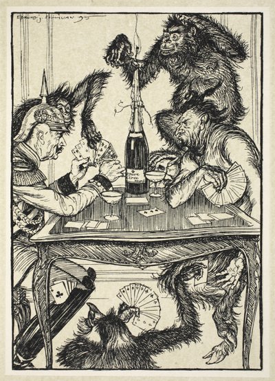 Il gioco del diavolo (Carte sul tavolo e sotto), illustrazione da 